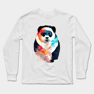 Panda Bear Wild Nature Animal Colors Art Long Sleeve T-Shirt